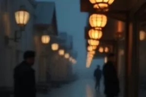 在线播放电影首页主推影片《雾港来信》的雨夜港口对峙剧照